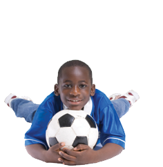 Boy with soccer ball